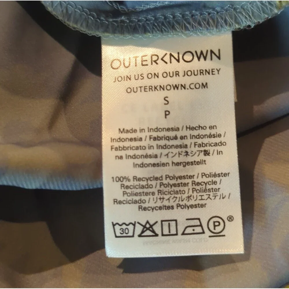 Outerknown Ellison Slip Dress Maxi Womens Small Gray Yellow Floral Sleeveless